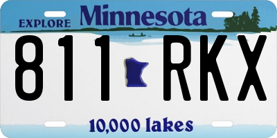 MN license plate 811RKX