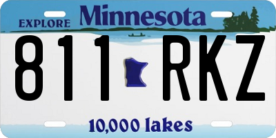 MN license plate 811RKZ