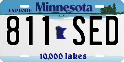 MN license plate 811SED
