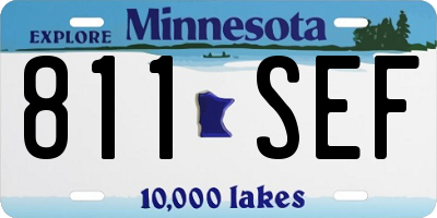MN license plate 811SEF
