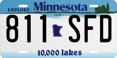 MN license plate 811SFD