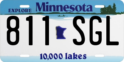 MN license plate 811SGL