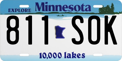 MN license plate 811SOK