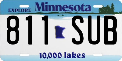 MN license plate 811SUB