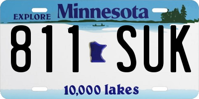 MN license plate 811SUK