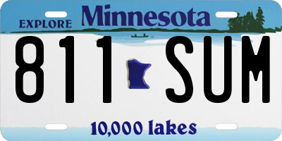 MN license plate 811SUM