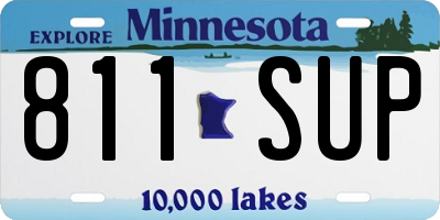MN license plate 811SUP