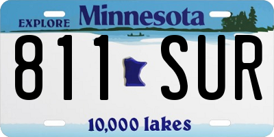 MN license plate 811SUR