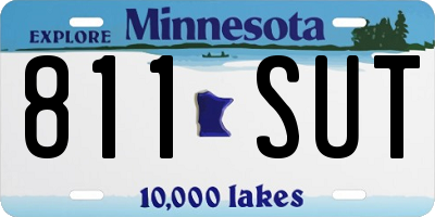 MN license plate 811SUT