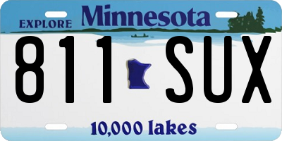 MN license plate 811SUX