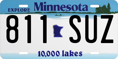 MN license plate 811SUZ