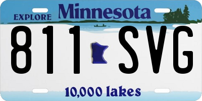 MN license plate 811SVG