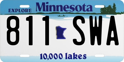 MN license plate 811SWA