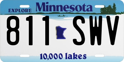 MN license plate 811SWV