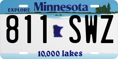 MN license plate 811SWZ