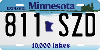 MN license plate 811SZD
