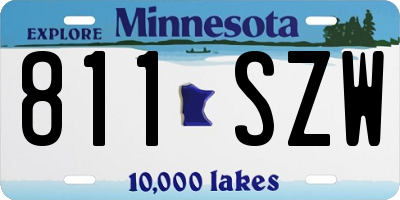 MN license plate 811SZW