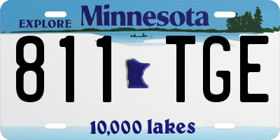 MN license plate 811TGE