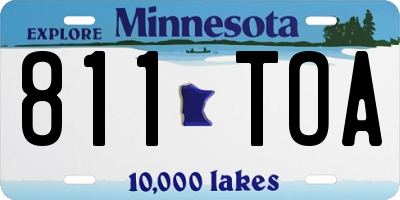 MN license plate 811TOA