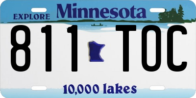MN license plate 811TOC