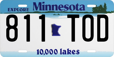 MN license plate 811TOD