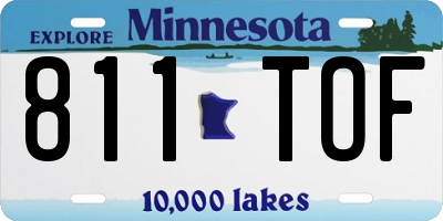 MN license plate 811TOF