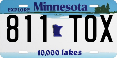 MN license plate 811TOX