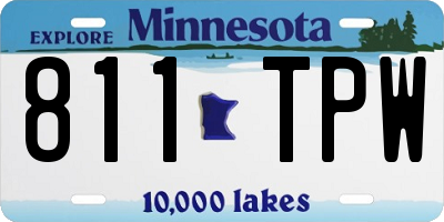 MN license plate 811TPW
