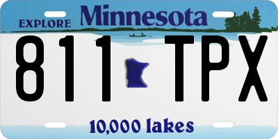 MN license plate 811TPX
