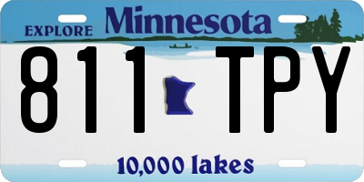 MN license plate 811TPY