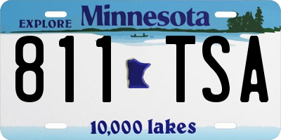 MN license plate 811TSA