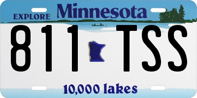 MN license plate 811TSS