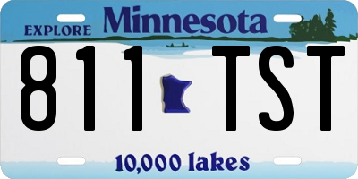 MN license plate 811TST