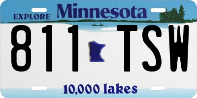 MN license plate 811TSW
