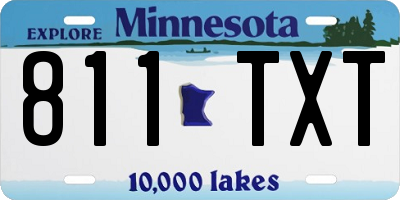 MN license plate 811TXT