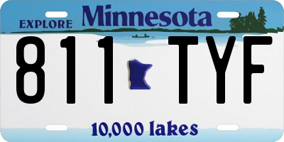 MN license plate 811TYF