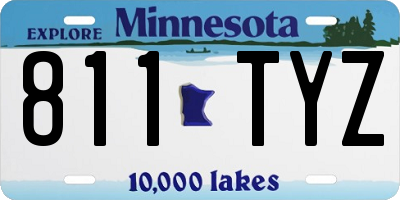 MN license plate 811TYZ