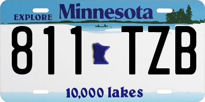 MN license plate 811TZB