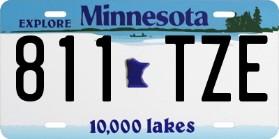 MN license plate 811TZE