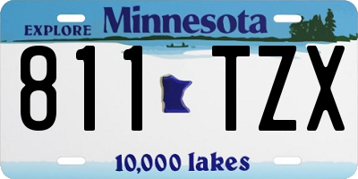 MN license plate 811TZX