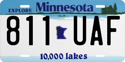 MN license plate 811UAF