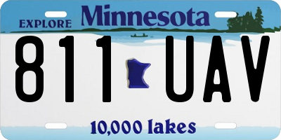 MN license plate 811UAV