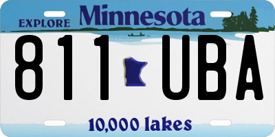 MN license plate 811UBA