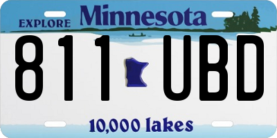MN license plate 811UBD