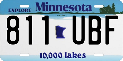 MN license plate 811UBF