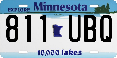MN license plate 811UBQ