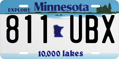 MN license plate 811UBX