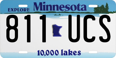 MN license plate 811UCS