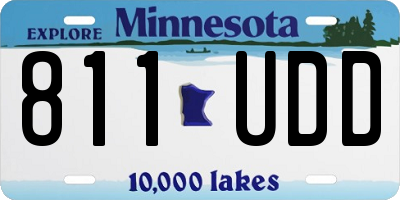 MN license plate 811UDD