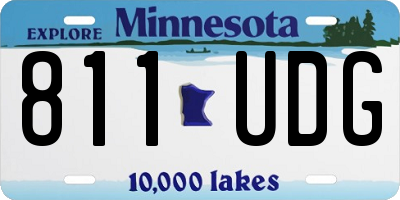 MN license plate 811UDG